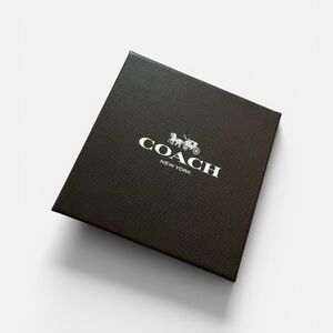 Coach Black Branded Gift Box with White Logo